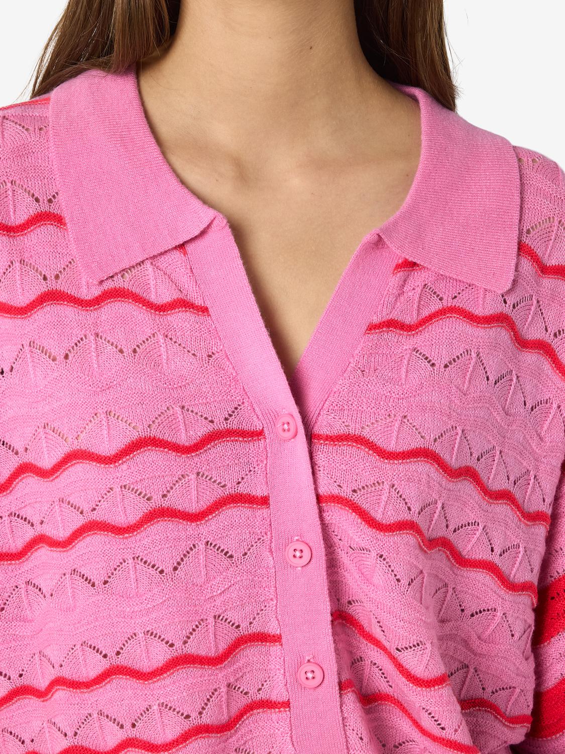 NMSADIE Knitted Polo Shirt - Begonia Pink - VERO MODA & VILA Bergvik